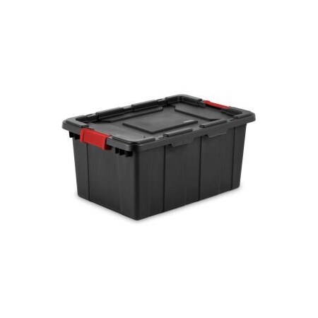 Sterilite Sterilite Industrial Tote 14649006 - Black/Racer Red 15 Gal. 25-3/4"L x 17-1/4"W x 11-7/8"H 14649006